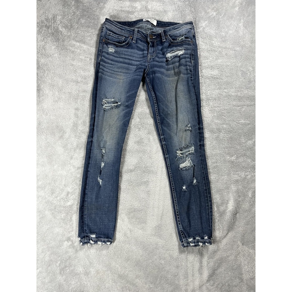 BKE Stella Jeans Women Sz 30  Slim Fit Low Rise Ankle Skinny Distressed